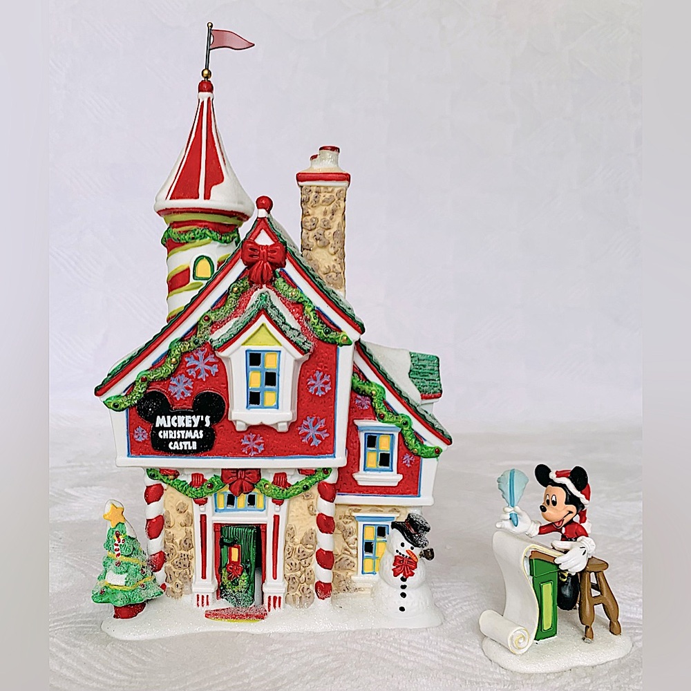 Department 56 Disney Mickeys Christmas Castle AND Accessory